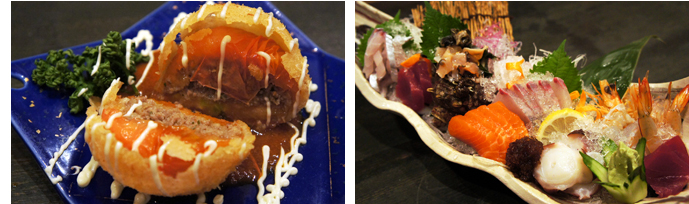 とまと揚げ＆刺身盛り合わせ